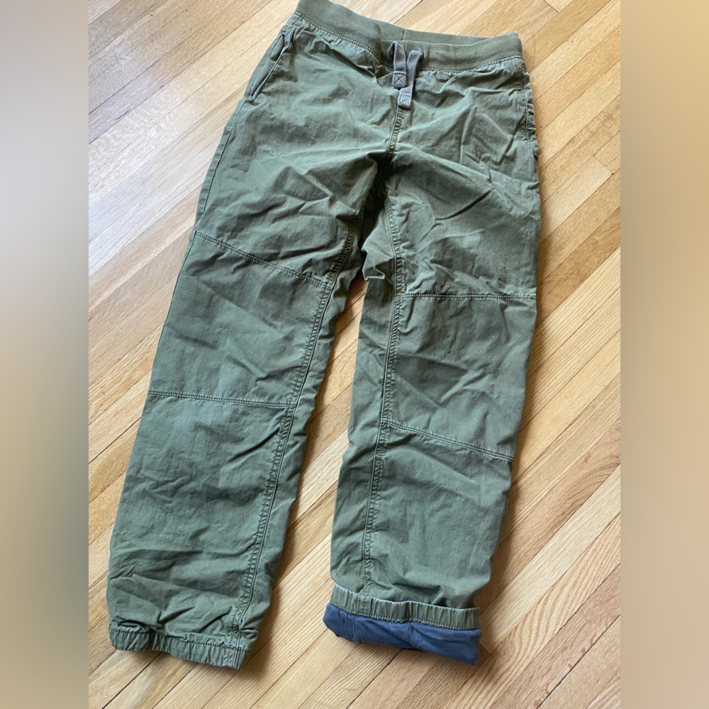 Lands End boys 10-12 ribbed waist jersey lined pants